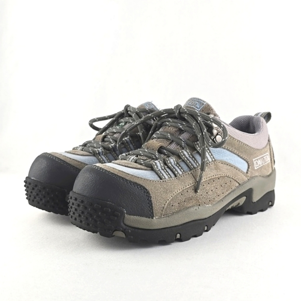 DAKOTA Women's Steel Toed Lace Up Work Shoes Grey Blue Round Toe Size 6